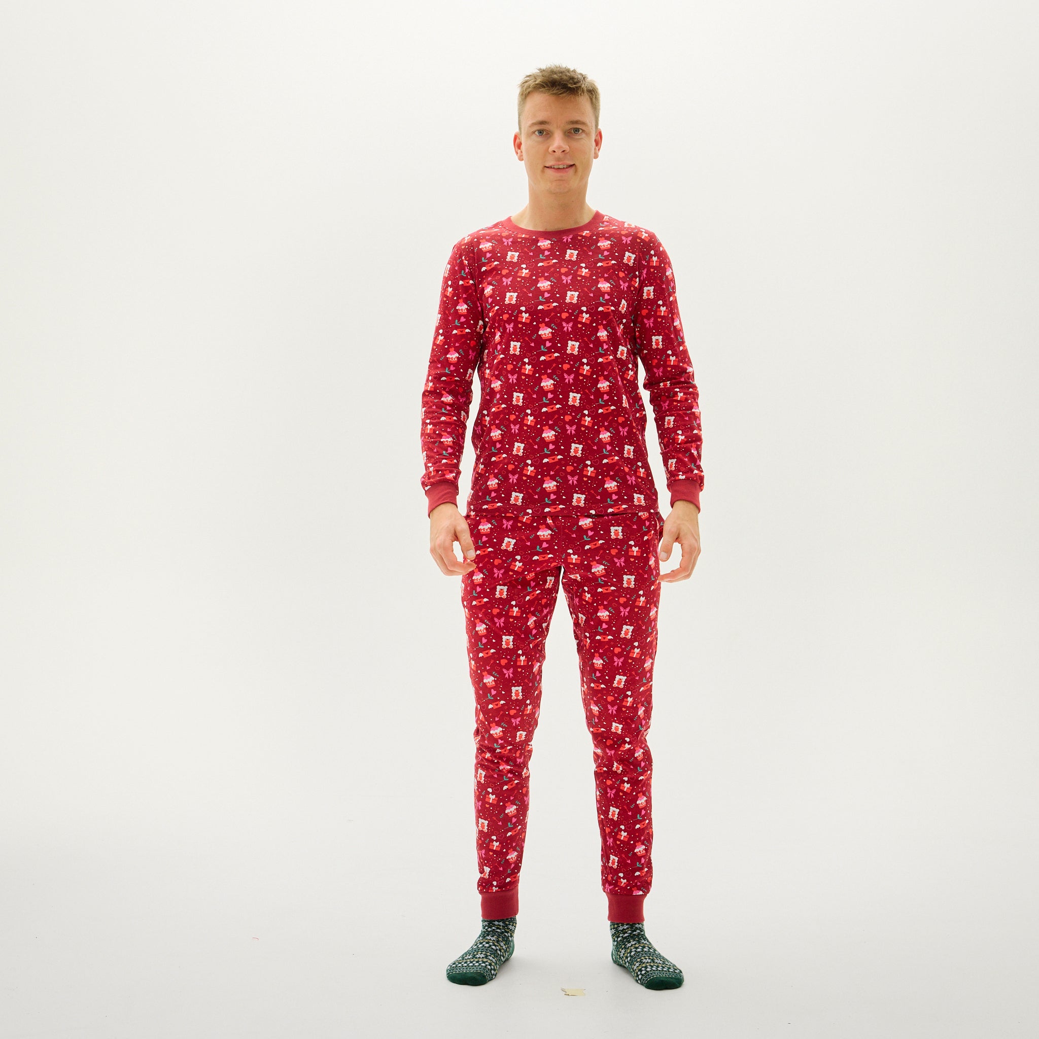Valentines Pyjamas Röd - Herr.